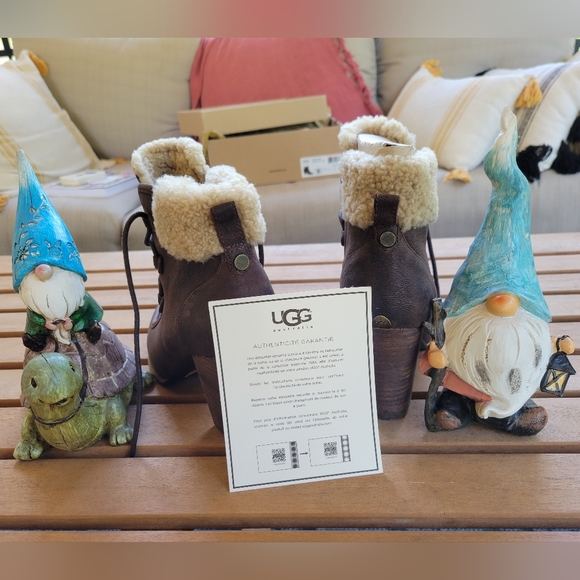 UGG Women's Brown Shearling Boots - Picture 9 of 12